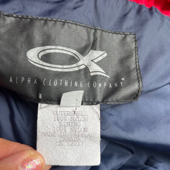 90's Vintage Molson Slo-Pitch Lightweight Nylon Red Jacket - Picture 8 of 10